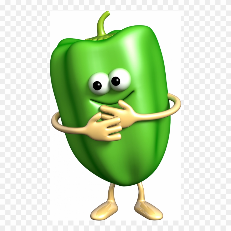 Funny Stickers Fruits And Vegetables Kids Previous - Funny Green Pepper Clipart