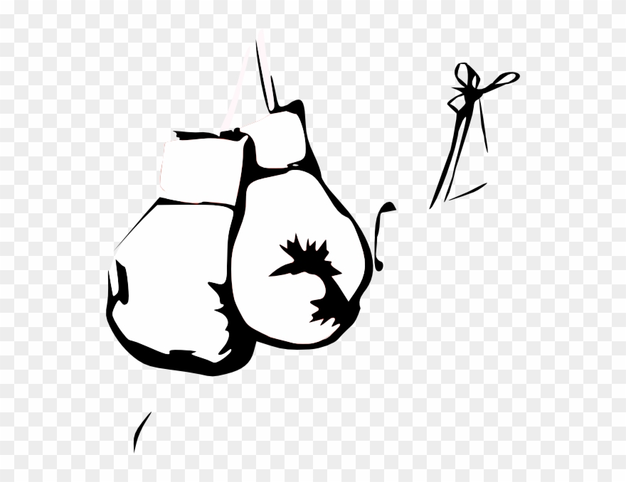 Boxing Gloves Clipart Everlast Boxing - Boxing Gloves Black And White - Png Download
