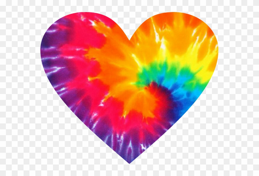 Hippie Hippielove Love Heart Tiedye - Tie Dye Background Hd Clipart