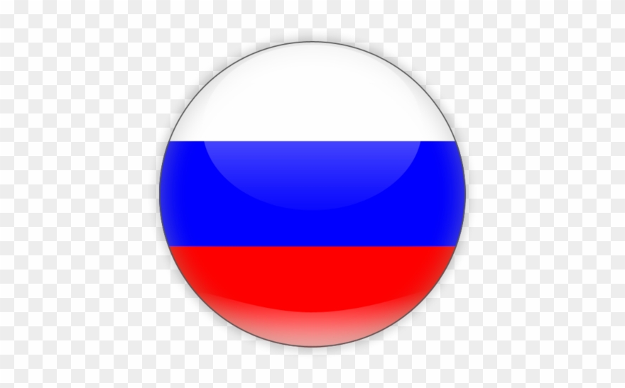 Russia - Russia Round Flag Png Clipart