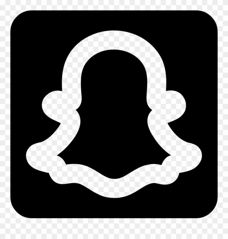 Snapchat Logo Png Black - Snapchat Icon White Png Clipart