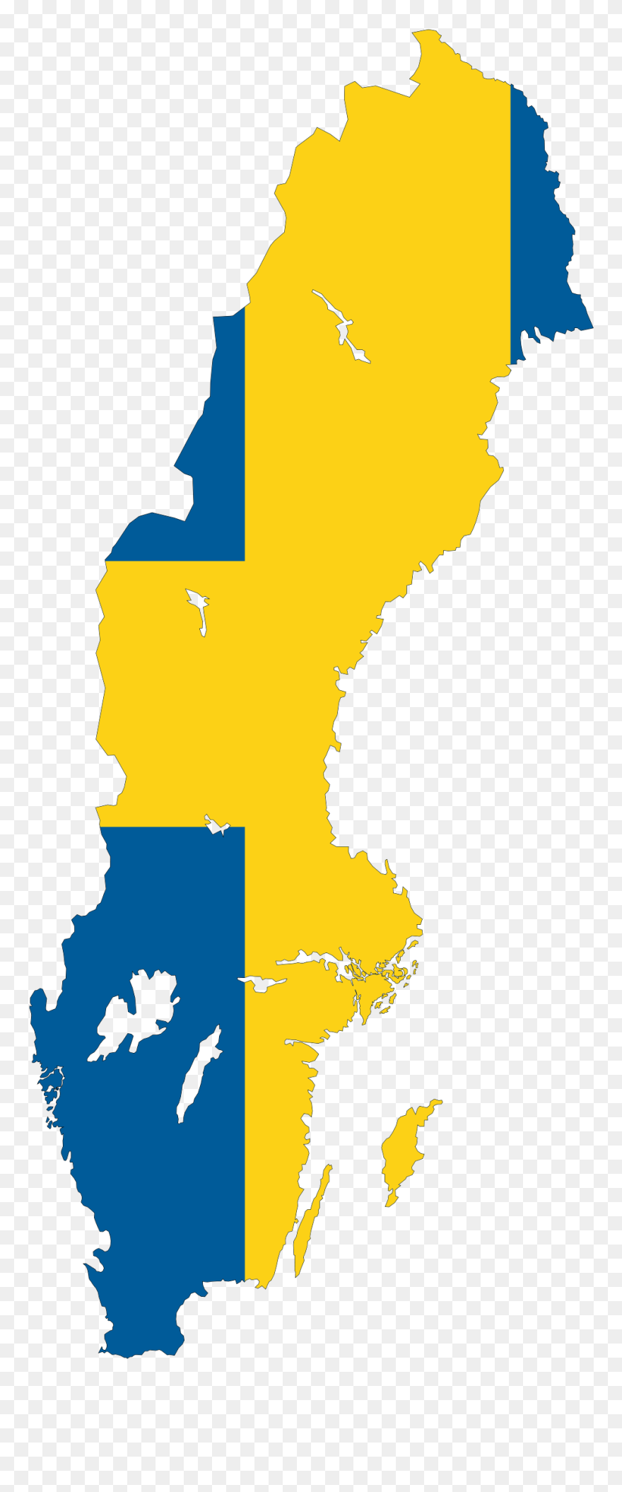 Clip Art Map - Sweden Flag And Country - Png Download
