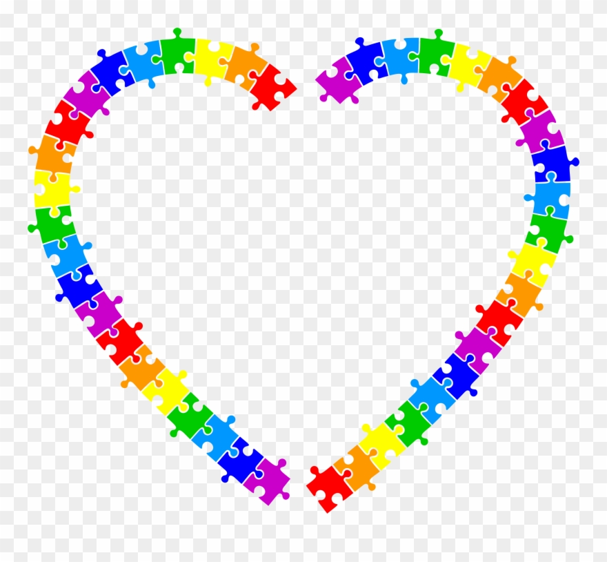 Puzzle Pieces Frame Big Image Png - International Kiss Day 6 July Clipart