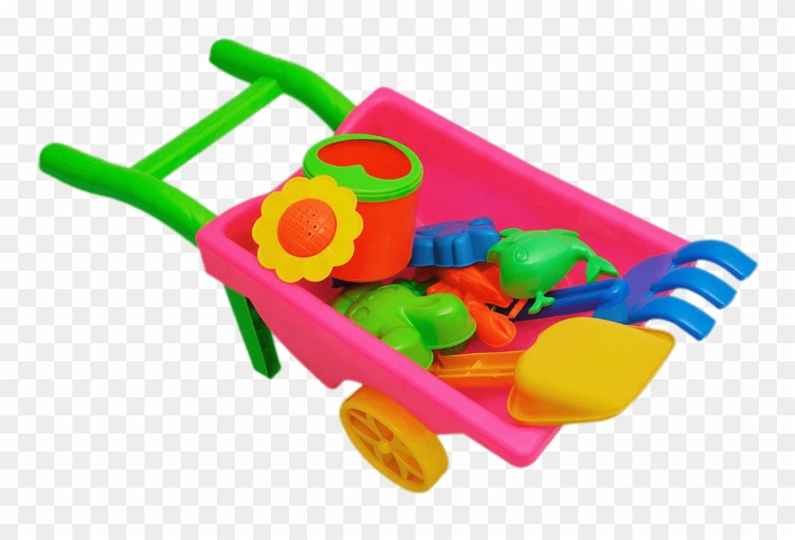 Svg Library Stock Beach Toys In Wheelbarrow - Toy Clipart