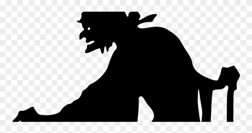 Witch - Standing Witch Black Clip - Png Download