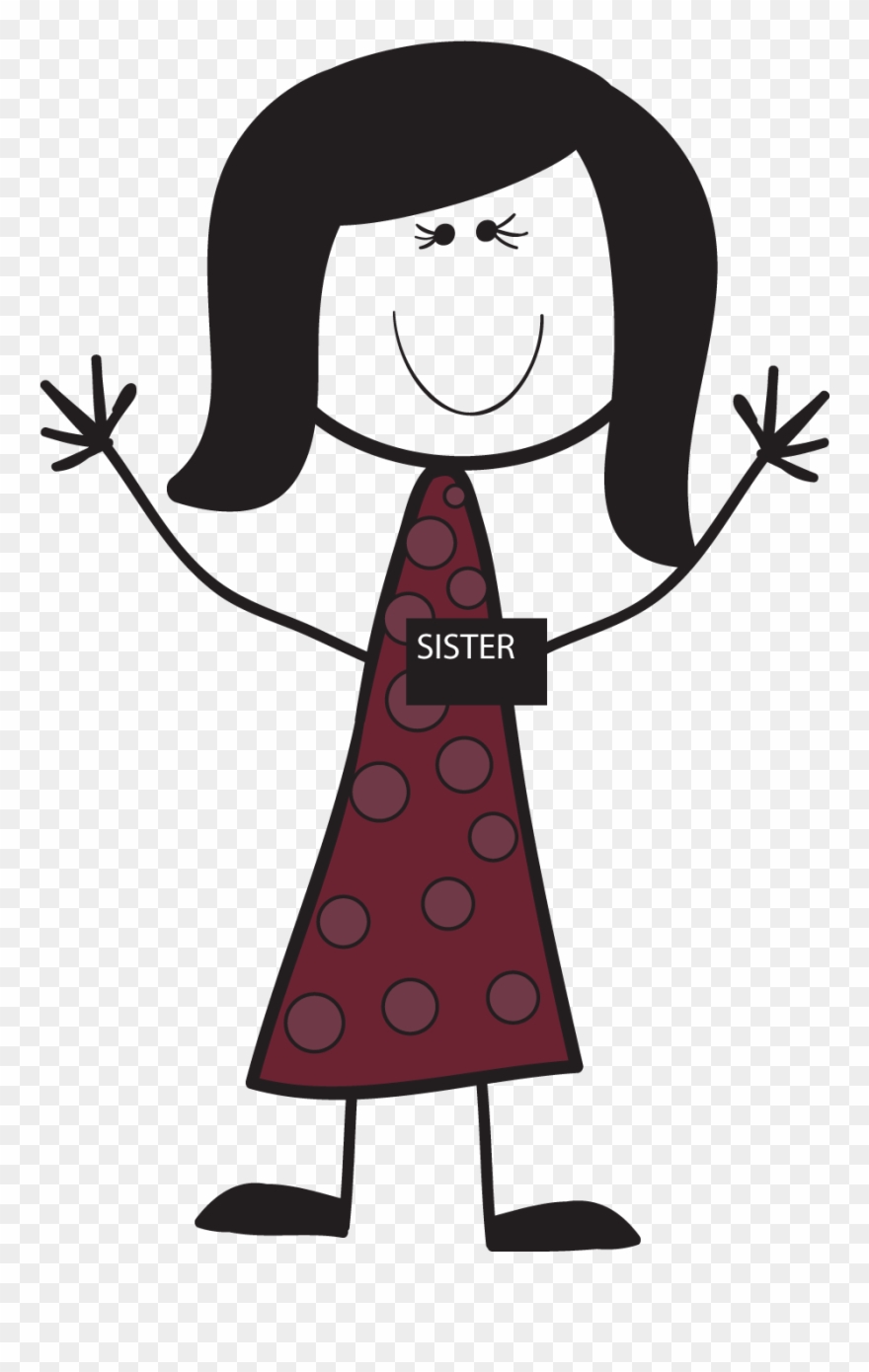 Serving As A Sister - Stick Figure Sister Missionary Clipart