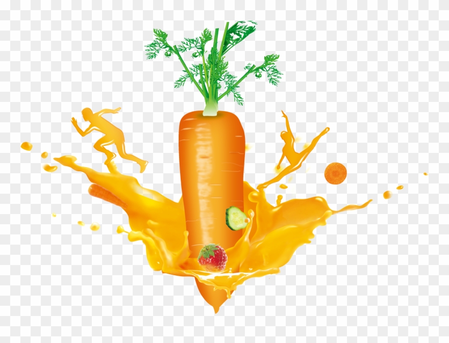 Carrot Creative Transprent Png - Carrot Juice Png Clipart