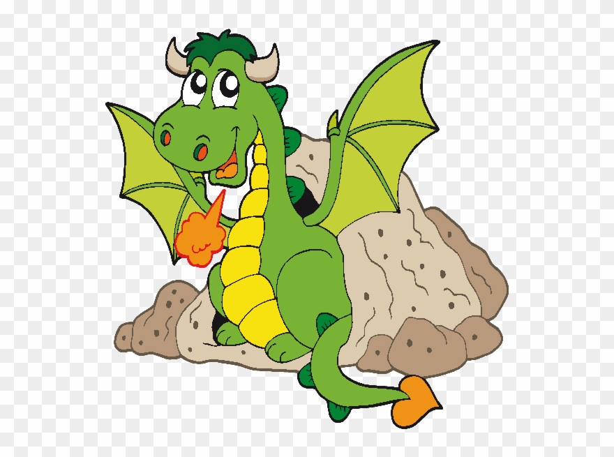 Funny Cartoon Dragon Clip Art Images Are On A Transparent - Cute Cartoon Dragon - Png Download