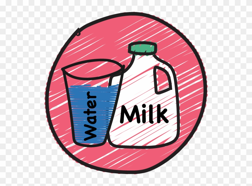 Stick To Drinking Water - Water And Milk Clipart