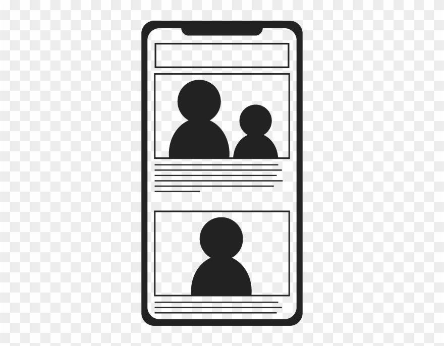 Icon Of Smm On A Phone - Silhouette Clipart