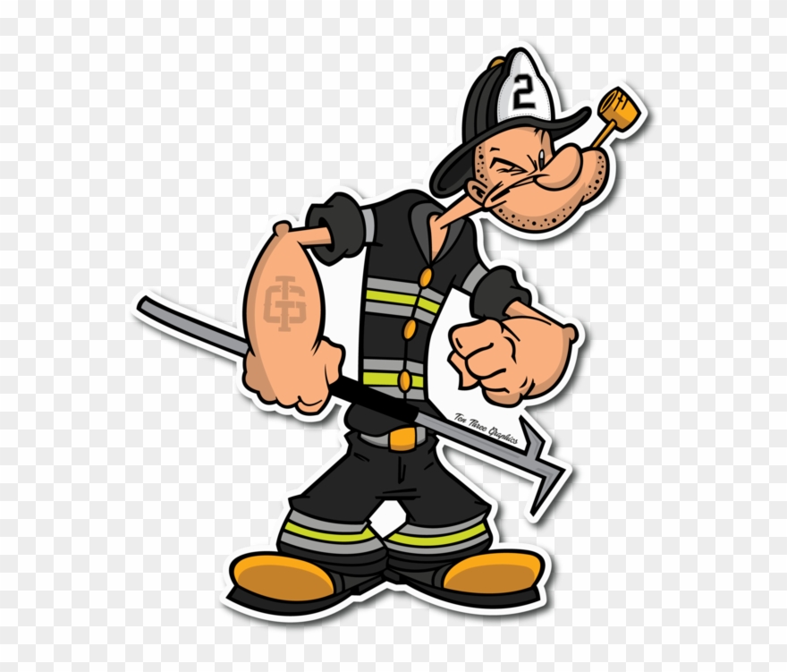 Engine Man Decal Pinterest Third And X - Popeye Bombero Clipart