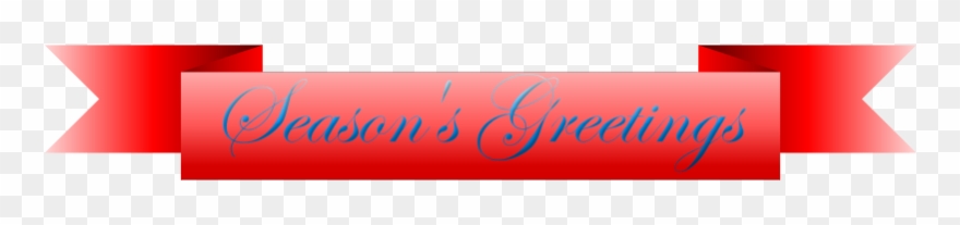 Season's Greetings Ribbon - Ribbon Clipart