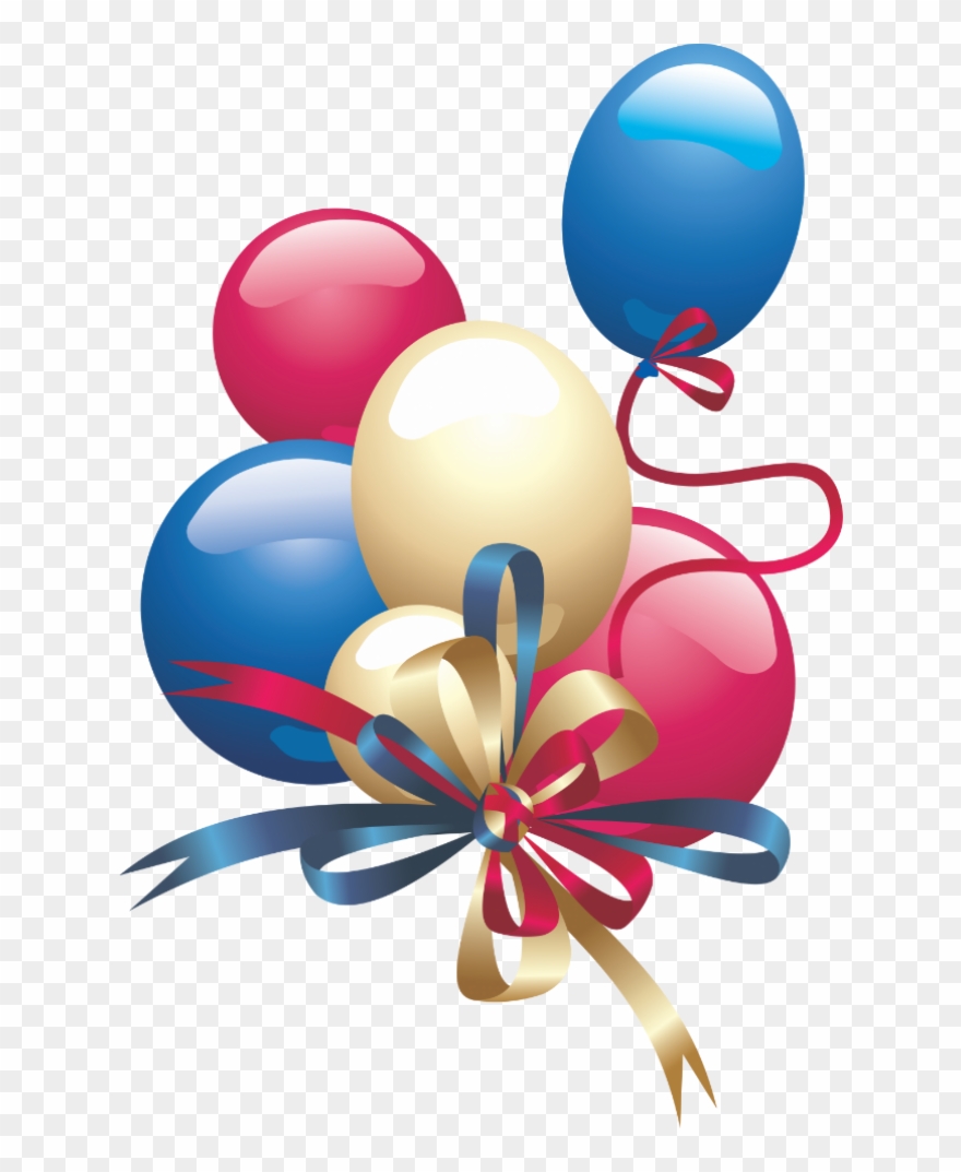 Balloons, Happy Birthday, Clip Art, Moldings, Happy - Toy Balloon - Png Download