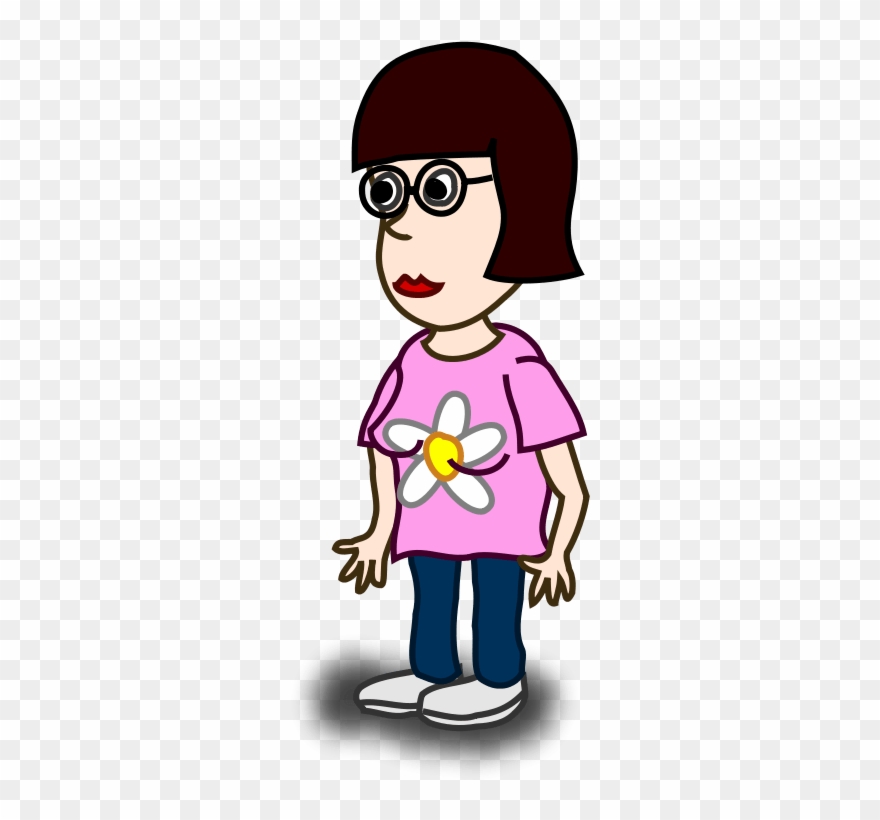 Clip Arts Related To - Cartoon Characters Human Girl - Png Download