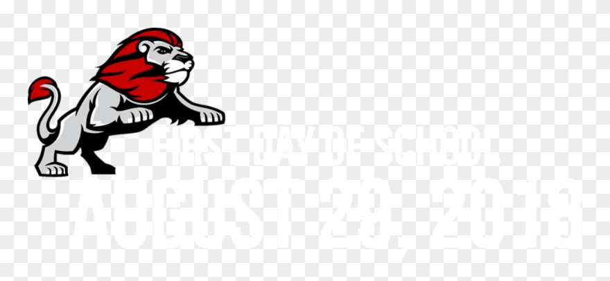 First Day Of School Lion - Independence High School Lions Clipart