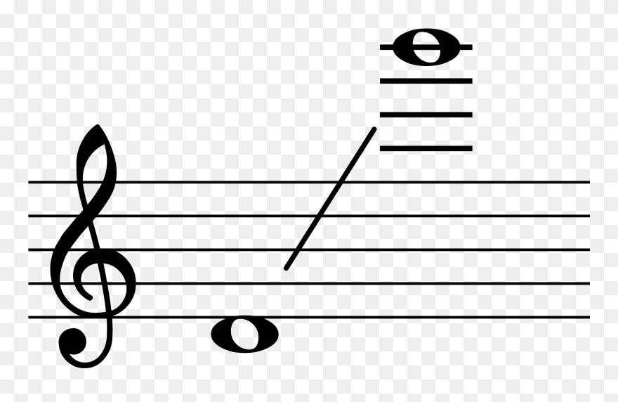 Open - Whistle Notes On Staff Clipart