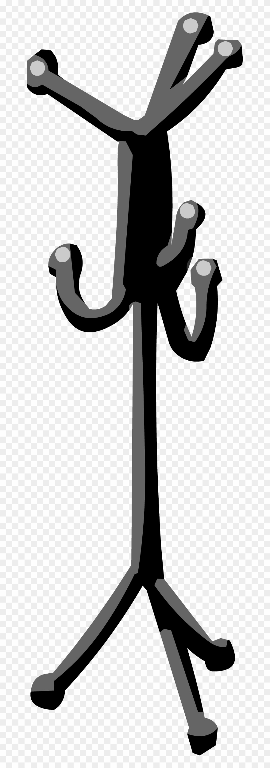 Download Clip Art Transparent Stock Collection Of Free - Coat Hanger Stand Cartoon - Png Download