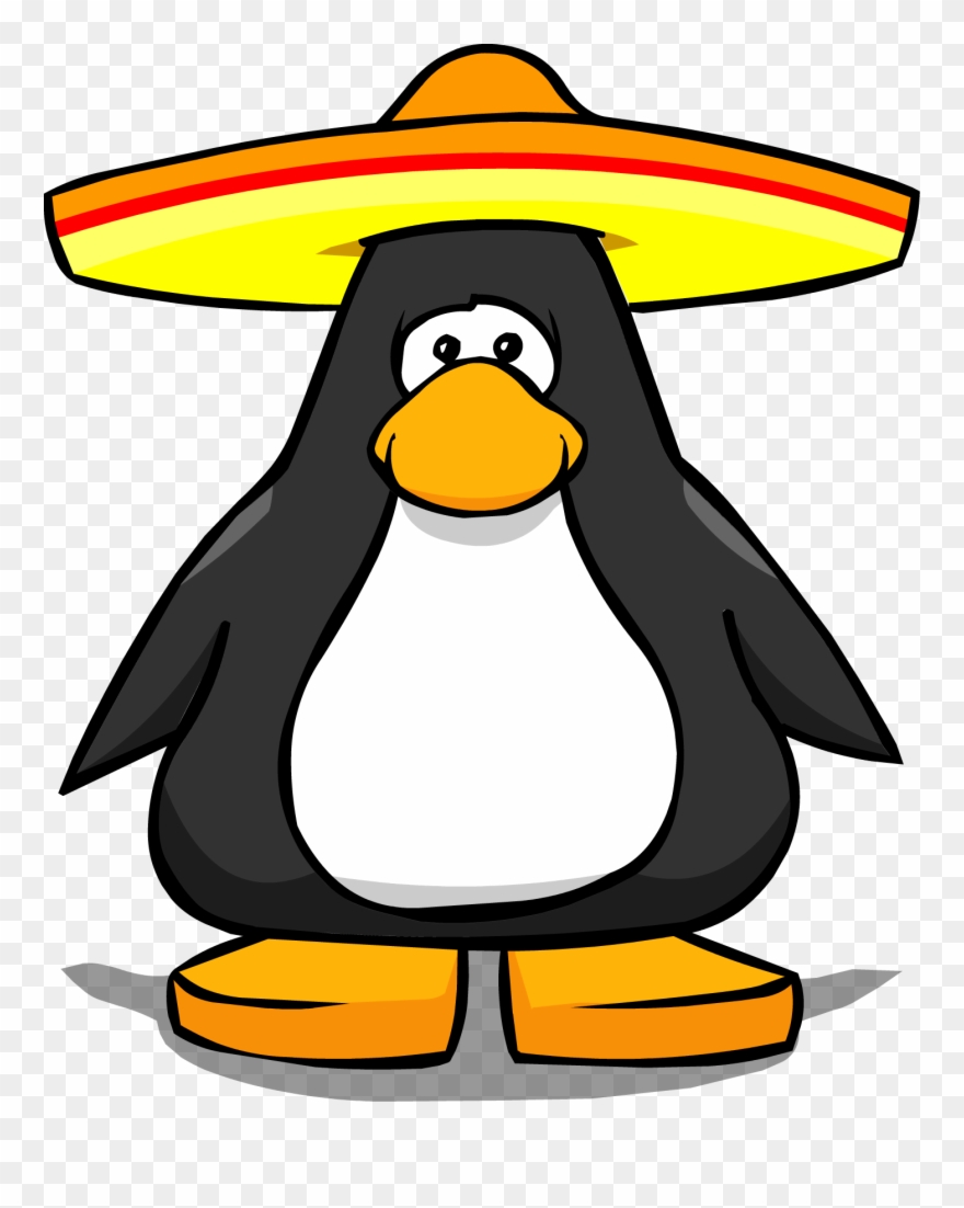 Sombrero From A Player Card - Club Penguin Mining Helmet Clipart