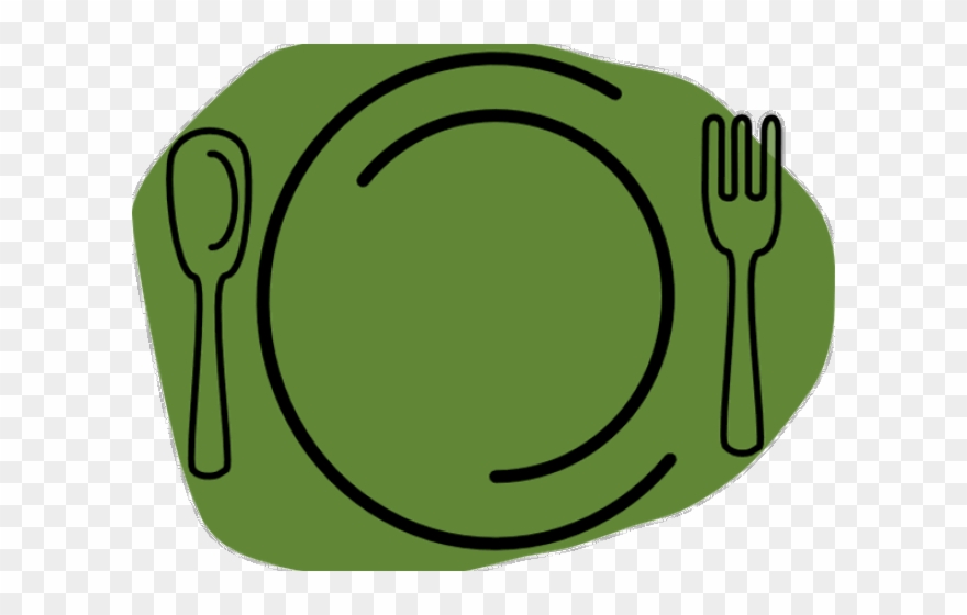 Plate Clipart Luncheon - Plate Spoon Fork Clipart - Png Download