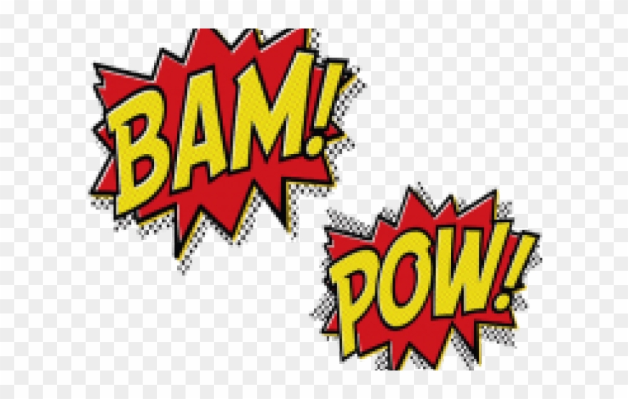 Batman Clipart Bam - Blank Superhero Word Cutouts - Png Download