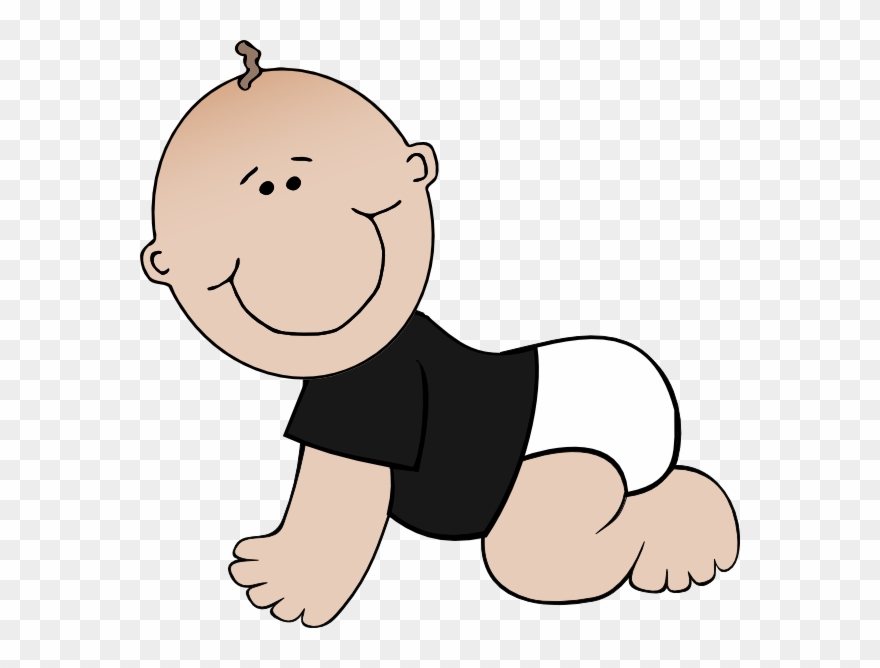 Crawling Baby Black Shirt Svg Clip Arts 600 X 588 Px Png Download 951621 Pinclipart