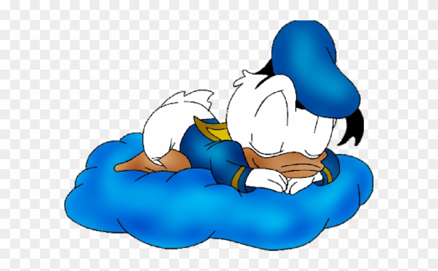 Donald Duck Clipart Sleepy Baby - Baby Donald Duck Background - Png Download