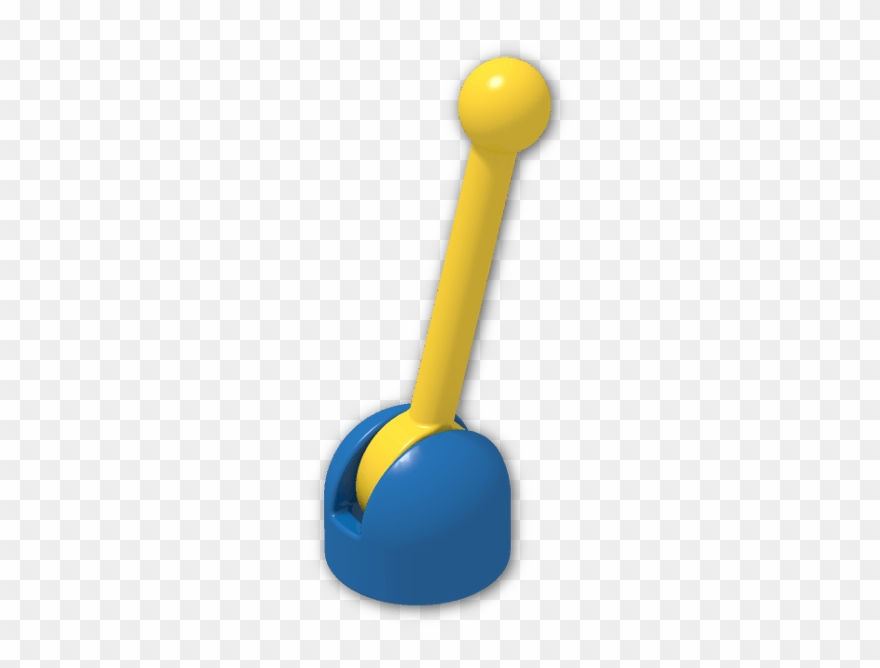 Hinge Control Stick And Base Bright Yellow - Ball Game Clipart