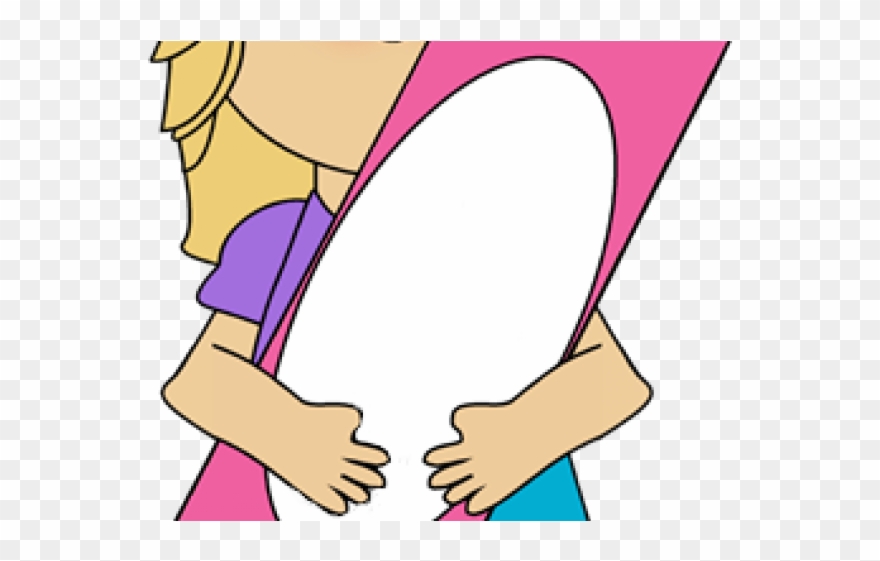 Violet Clipart Pink Crayon - She Wearing - Png Download