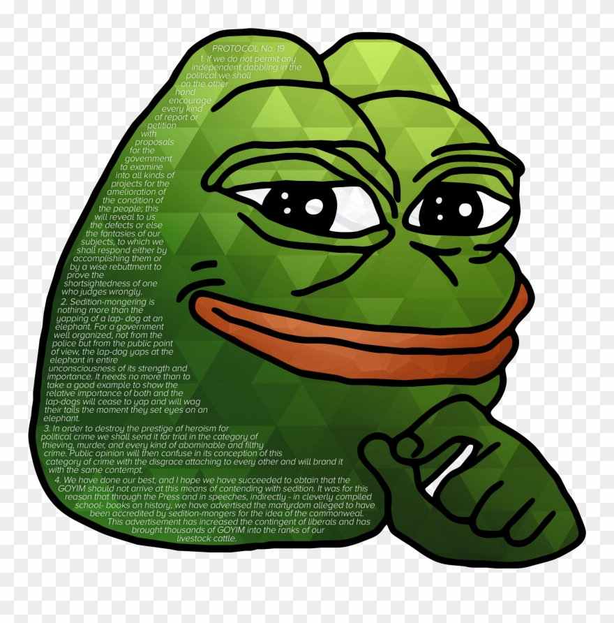 Protocols Of Zion 19 Pepe - Pepe Pepe Pepe Sticker Clipart