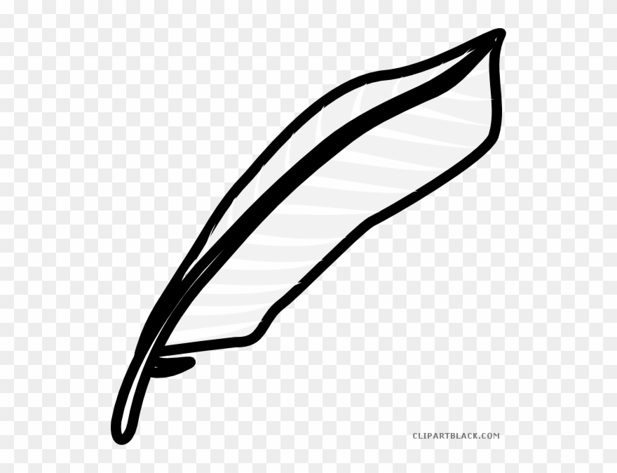 Clipartblack Com Animal Free Black White Images - Gambar Bulu Ayam Hitam Putih - Png Download