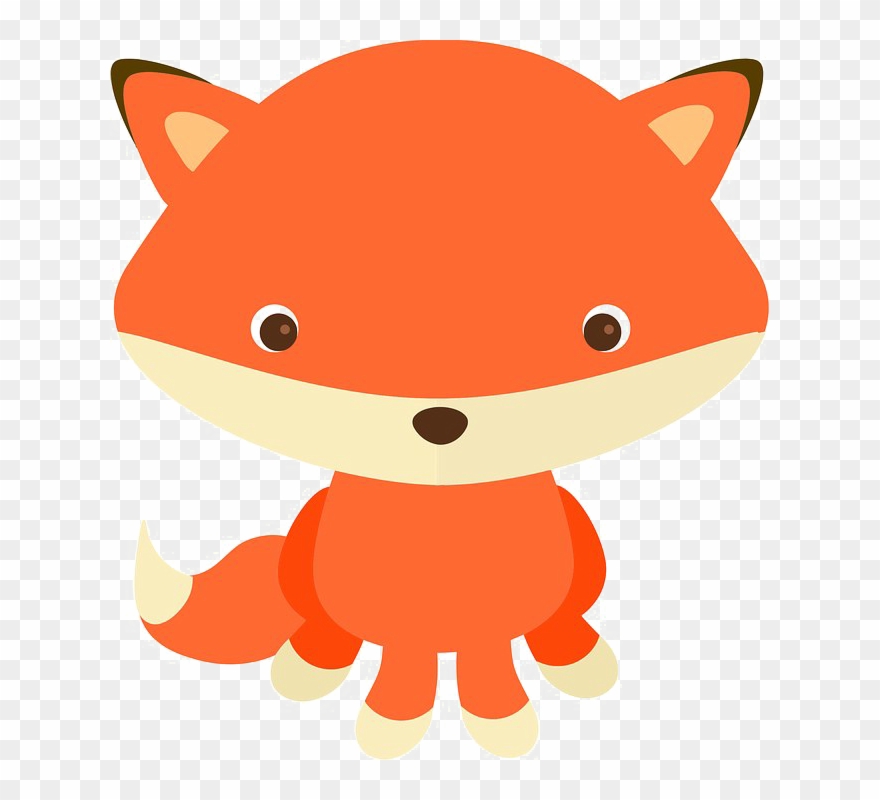 Baby Fox Transparent Image - Woodland Creatures Png Clipart