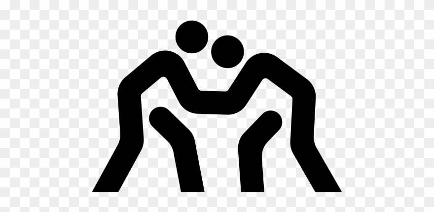 Wrestling Rubber Stamp - Вольная Борьба Иконка Clipart