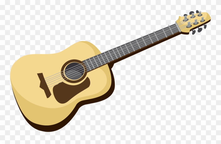 Ukulele Vector Acoustic Guitar Neck - Martin 000 18 Flame Mahogany Clipart