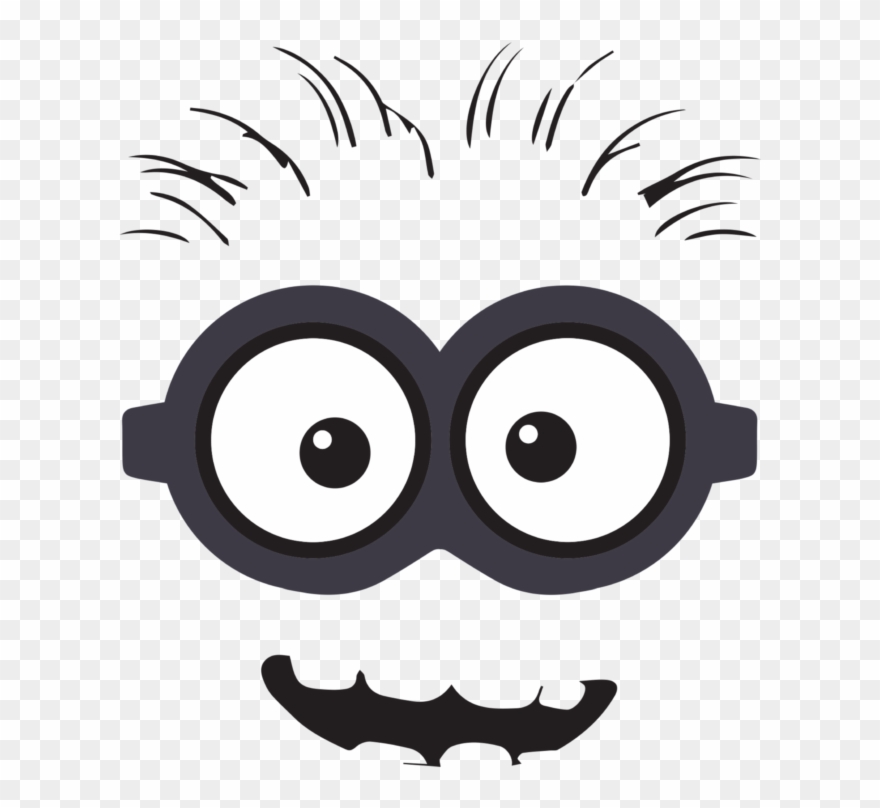 Eyes Black And White Minion Eye Clipart Black And White - Minions Silhouette - Png Download