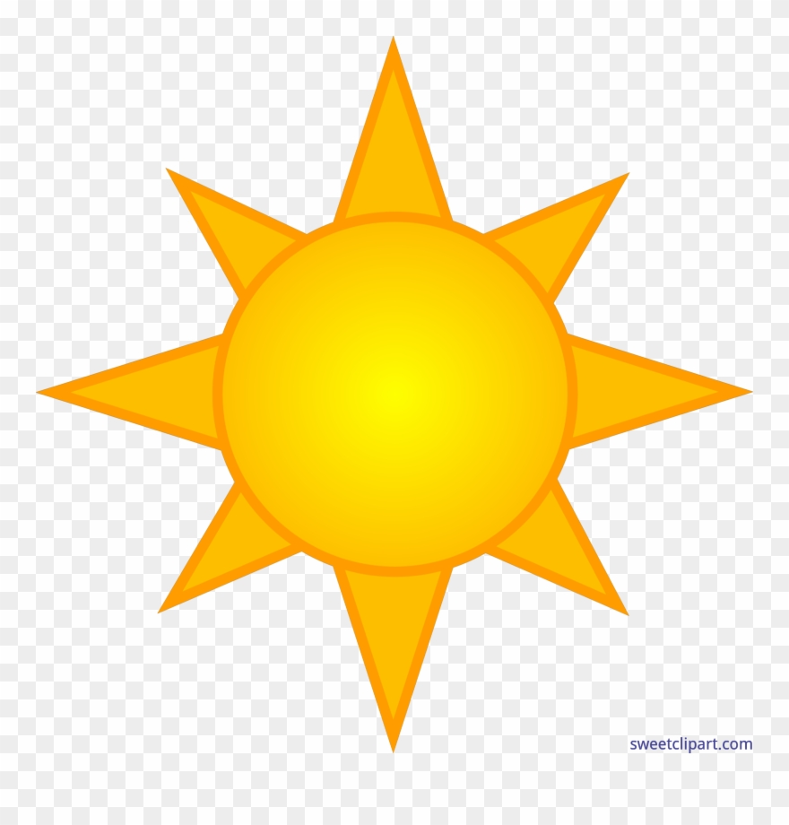 Yellow Sun Symbol 6 Clip Art - Png Download