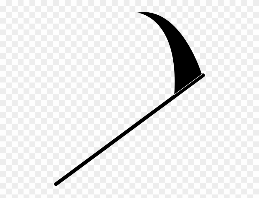 Scythe Rubber Stamp - Grim Reaper Scythe Vector Clipart