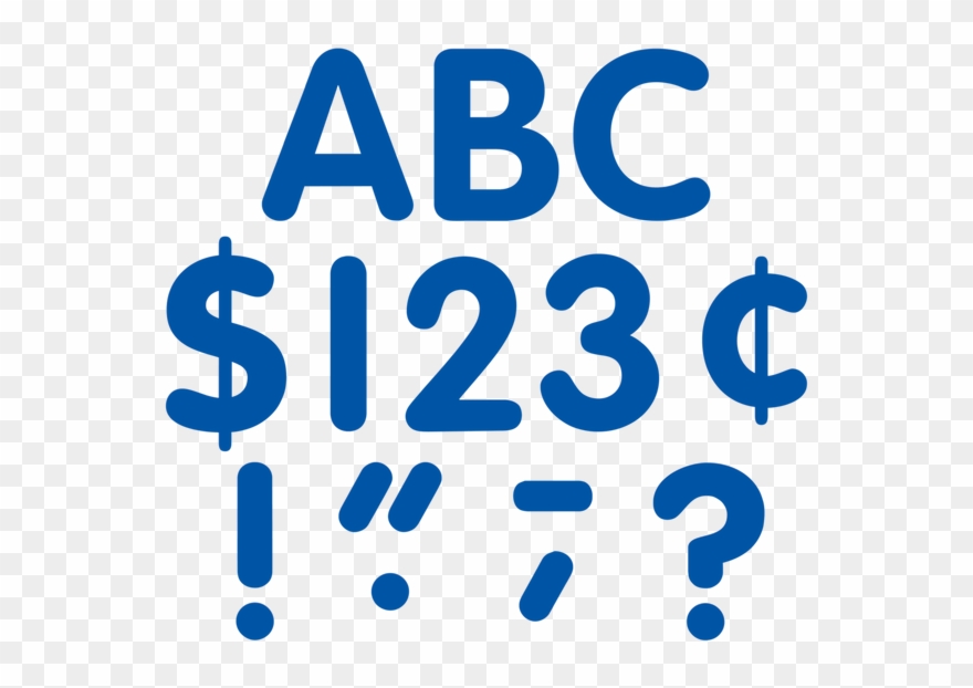 Blue Classic 4" Letters Uppercase Pack - Tagalog Quotes About Trust Clipart