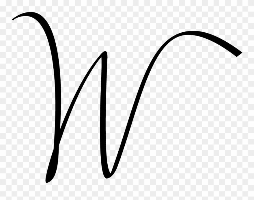 W Monogram Letter Clipart