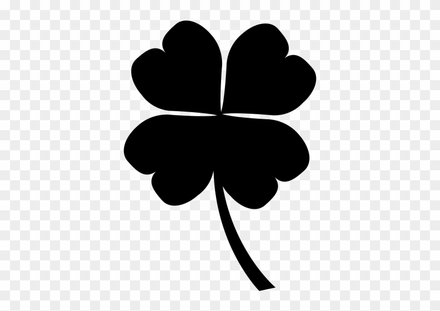 Four Leaf Clover Rubber Stamp - Four Leaf Clover Transparent Clipart