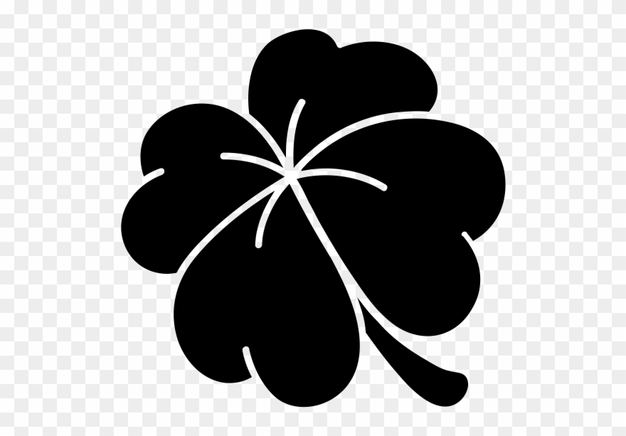 Four-leaf Clover Rubber Stamp - Rubber Stamping Clipart