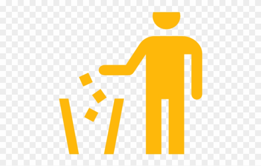 Litter Clipart Doing Thing - Trash Can Vector Png Transparent Png