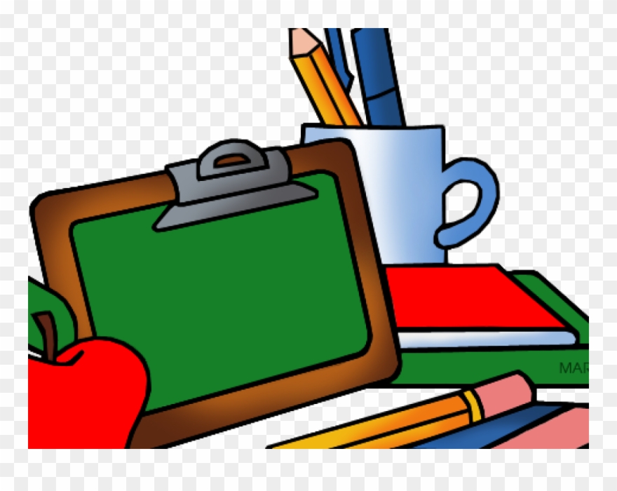 Artwork Clipart School Thing - Transparent School Supplies Clipart - Png Download