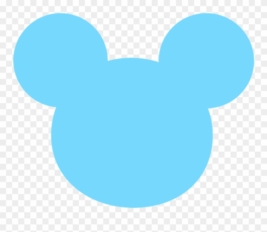 Mickey E Minnie - Baby Blue Mickey Head Clipart