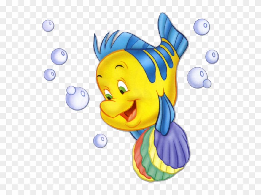Ariel Flounder Sebastian Rapunzel Transprent Png - Flounder Little Mermaid Clipart Transparent Png