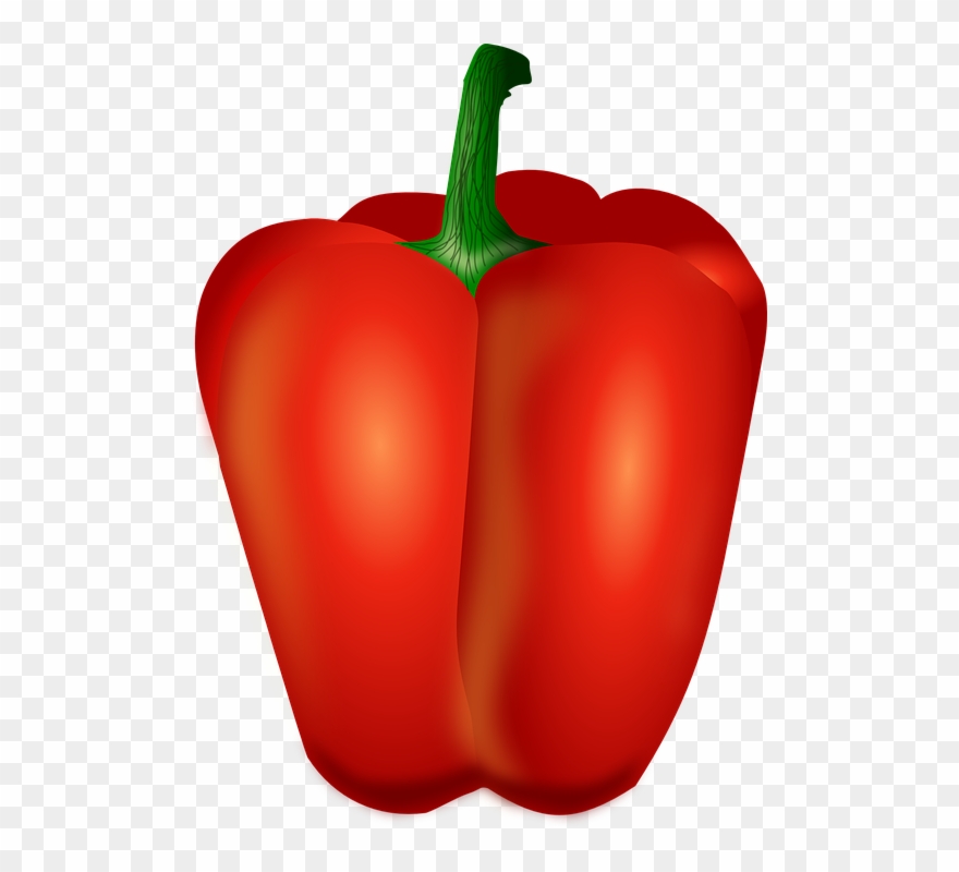 Pepper Clipart Vegetable - Animated Red Bell Pepper - Png Download