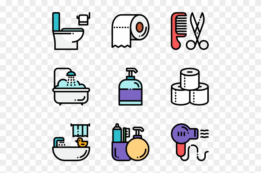 Clipart Bathroom Bathroom Accessory - Icon - Png Download