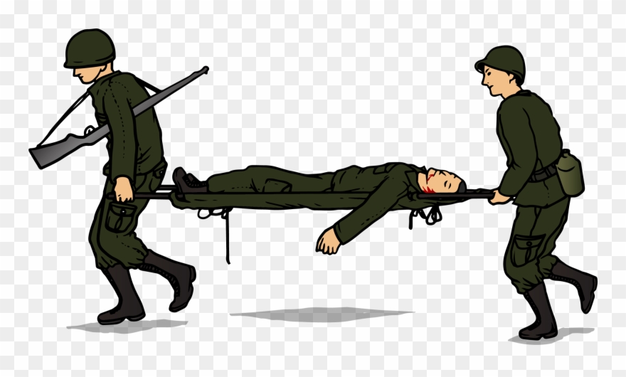 Clipart Gun Soldier - Wounded Soldier Icon - Png Download