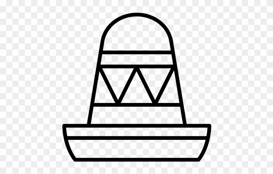 Sombrero Rubber Stamp - Traffic Cone Clipart