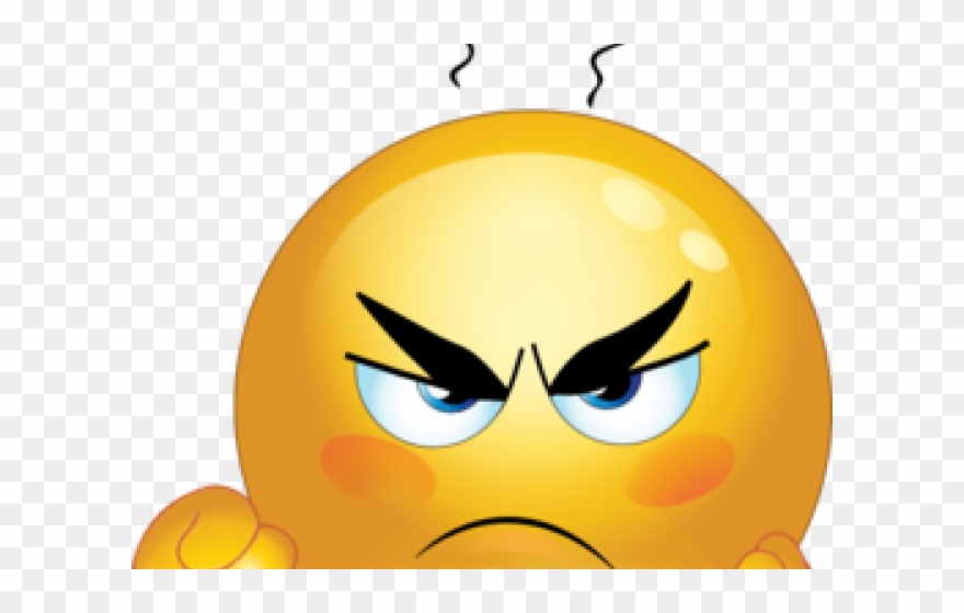 Smiley Clipart Upset - Grumpy Thumbs Down Emoji Transparent Background - Png Download