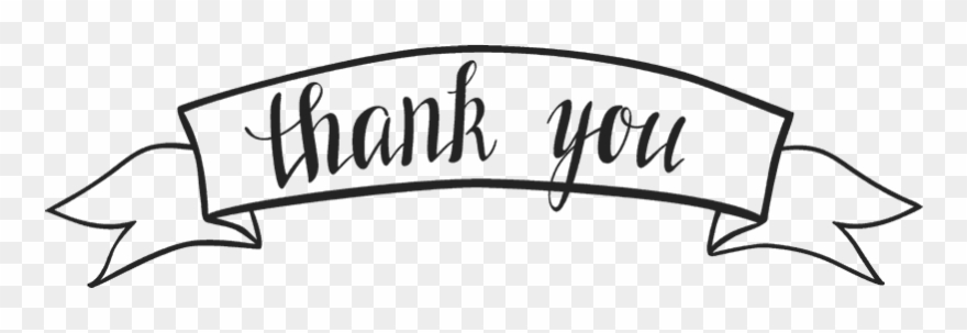 Cursive Thank You Stamp In Ribbon - Thank You Frame Png Clipart